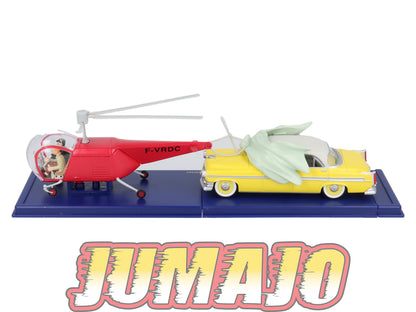 TIN47+48 Voiture 1/43 TINTIN atlas BELL Model 47 1947 + CHYSLER New Yorker Deluxe 1955