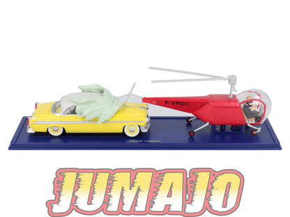 TIN47+48 Voiture 1/43 TINTIN atlas BELL Model 47 1947 + CHYSLER New Yorker Deluxe 1955
