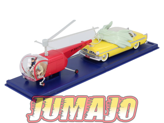 TIN47+48 Voiture 1/43 TINTIN atlas BELL Model 47 1947 + CHYSLER New Yorker Deluxe 1955