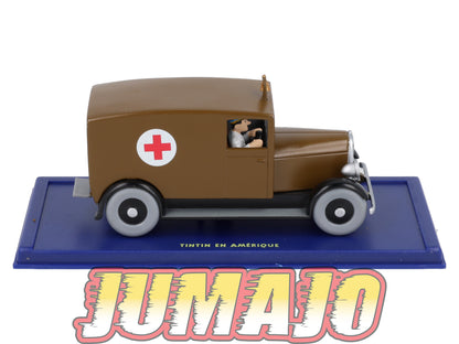 TIN51 Voiture 1/43 TINTIN atlas L'AMBULANCE De Chicago Tintin En Amérique Années 20