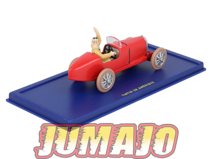 TIN54 Voiture 1/43 TINTIN atlas BUGATTI Type 37 Sport Tintin En Amérique 1926
