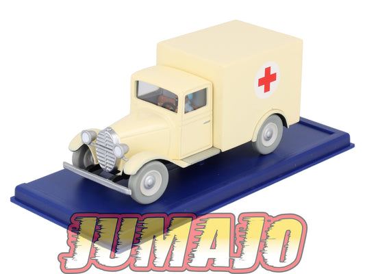 TIN56 Voiture 1/43 TINTIN atlas L'Ambulance De L'Asile Des Cigares Du Pharaon Années 30