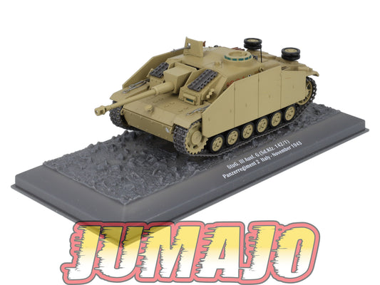 TK11 Tank Altaya IXO 1/43 WW2 : STUG III Panzerregiment 2 Italy 1943 November