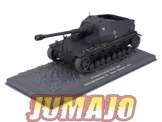 TK17 Tank Altaya IXO 1/43 WW2 : 10.5cm Dicker Max 521 Russia 1942 September