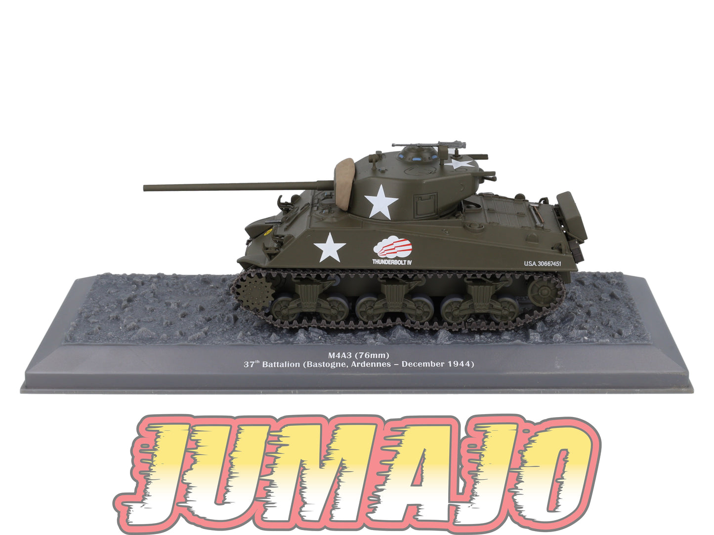 TK2 Tank Altaya IXO 1/43 WW2 : M4A3 76mm 37th batallion Ardennes 1944 December