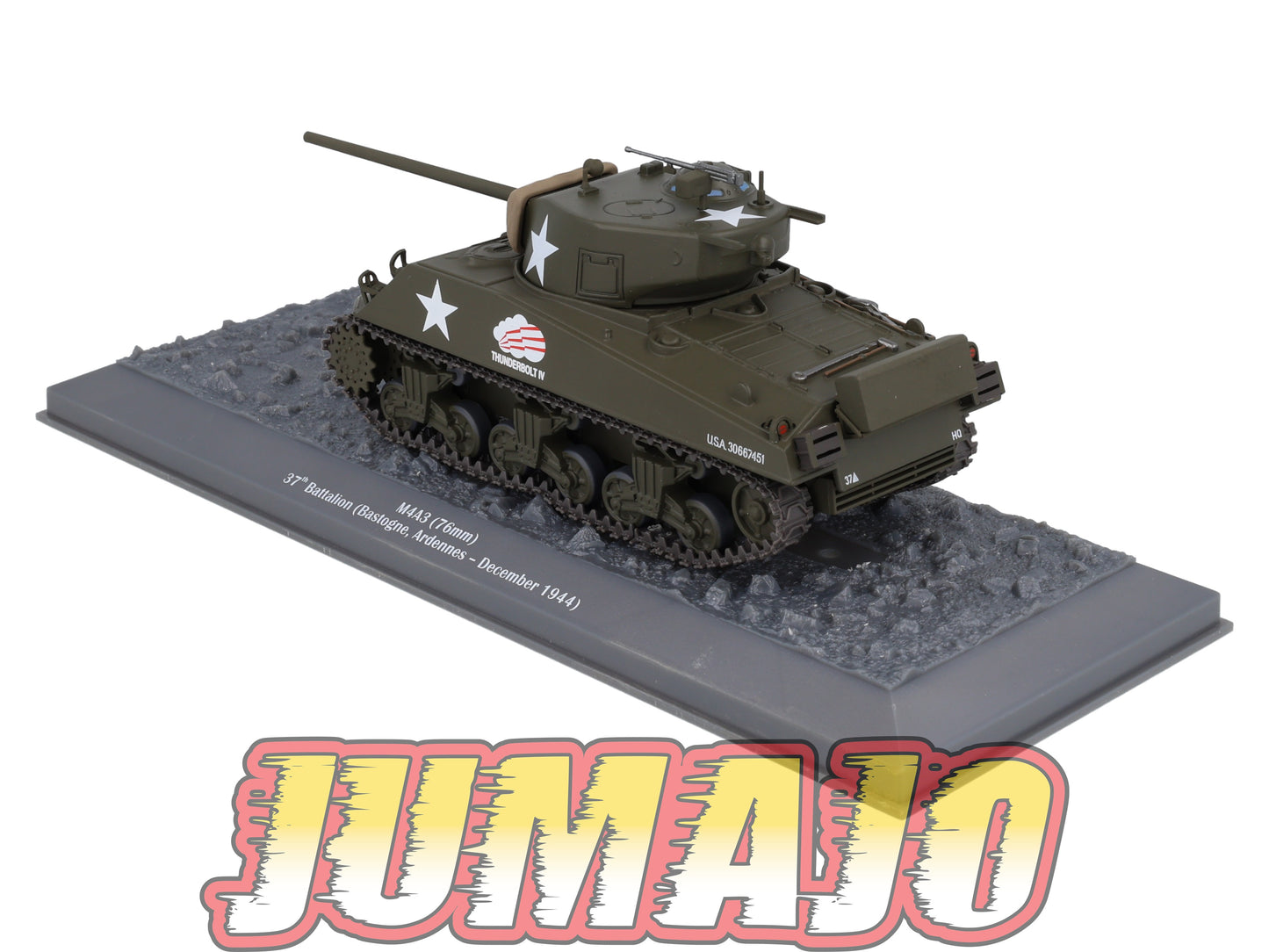 TK2 Tank Altaya IXO 1/43 WW2 : M4A3 76mm 37th batallion Ardennes 1944 December