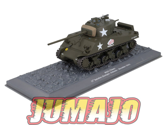 TK2 Tank Altaya IXO 1/43 WW2 : M4A3 76mm 37th batallion Ardennes 1944 December