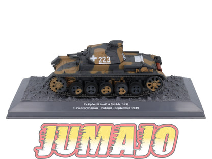 TK35 Tank Altaya IXO 1/43 WW2 : Pz.Kpfw III 1. Panzerdivision Poland 1939 September