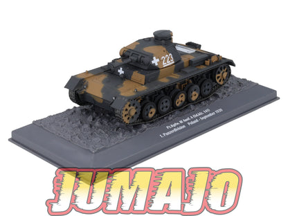 TK35 Tank Altaya IXO 1/43 WW2 : Pz.Kpfw III 1. Panzerdivision Poland 1939 September