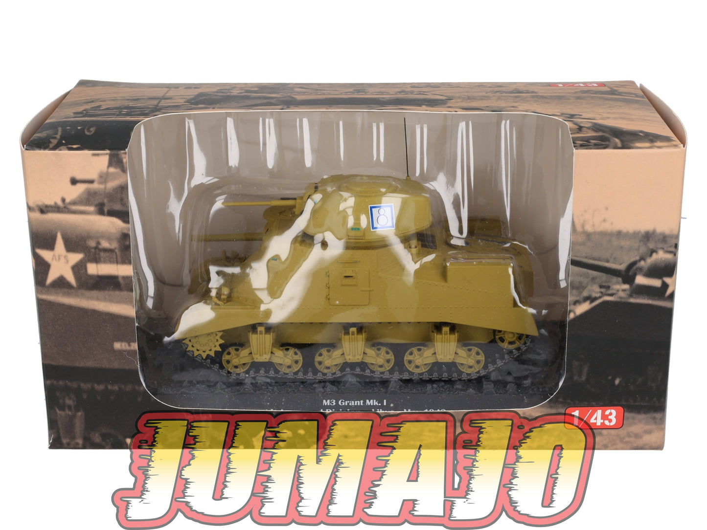 TK36 Tank Altaya IXO 1/43 WW2 : M3 Grant Mk.I 1st Armoured Div Libya 1942 May