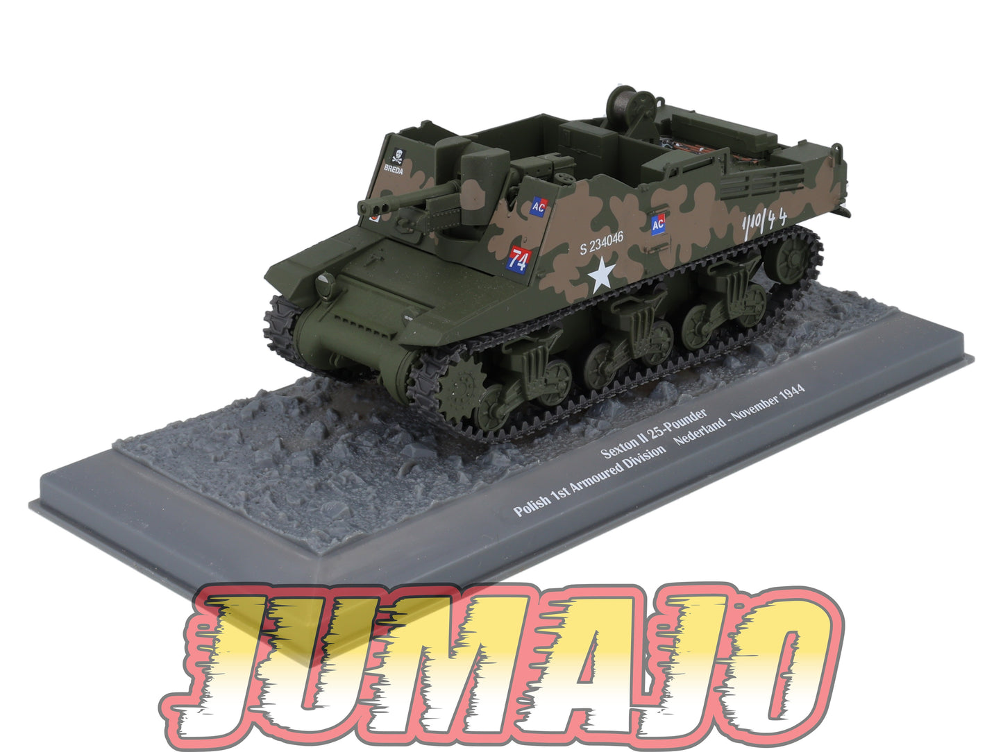 TK54 Tank Altaya IXO 1/43 WW2 : Sexton II 25-pounder Polish Nederland 1944 November