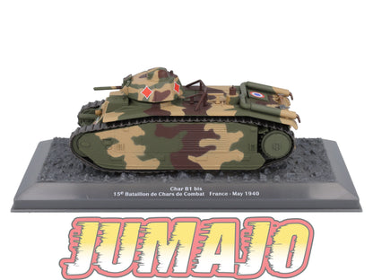 TK6 Tank Altaya IXO 1/43 WW2 : Char B1 Bis Chars de combat France 1940 May