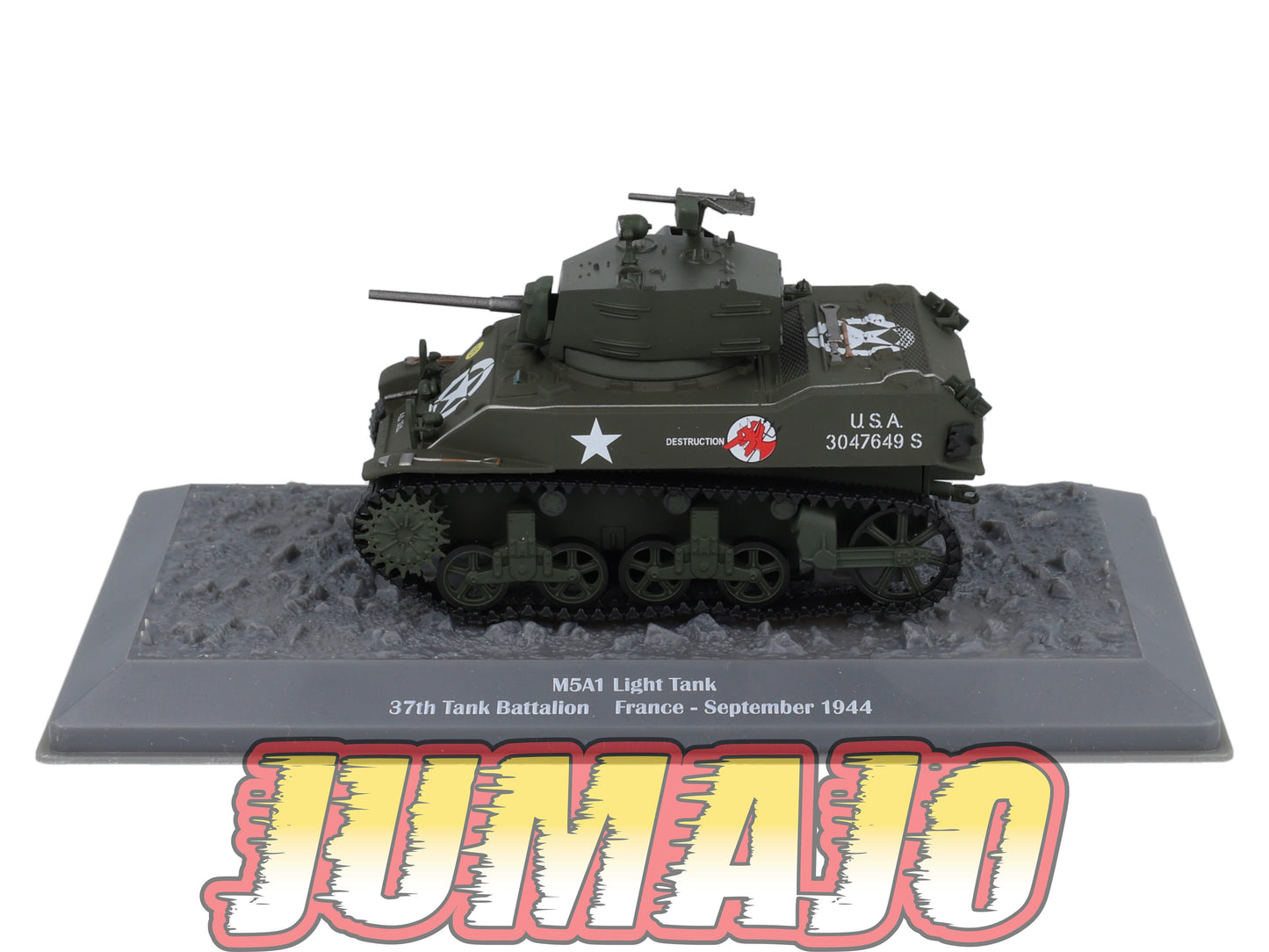 TK72 Tank Altaya IXO 1/43 WW2 : M5A1 Light Tank France 1944 September