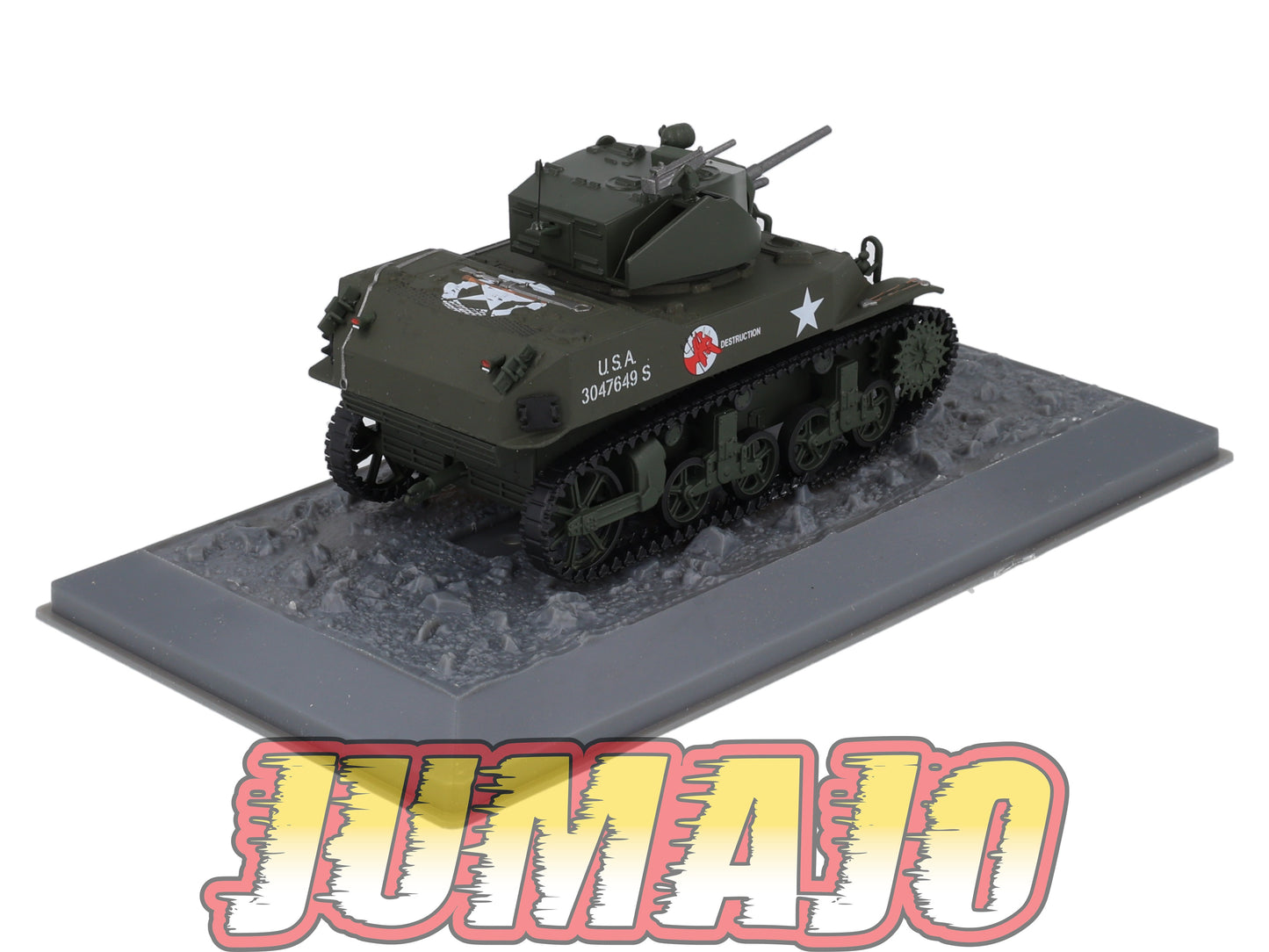 TK72 Tank Altaya IXO 1/43 WW2 : M5A1 Light Tank France 1944 September