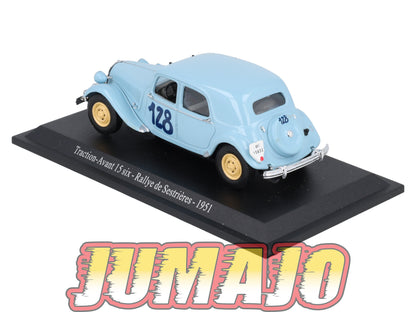 TRA11 Voiture 1/43 Atlas NOREV Traction Avant 15 Six Rallye de Sestrières 1951 #128