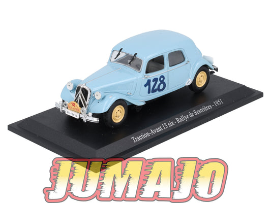 TRA11 Voiture 1/43 Atlas NOREV Traction Avant 15 Six Rallye de Sestrières 1951 #128