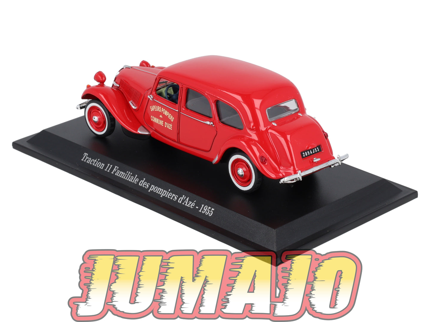 TRA1 Voiture 1/43 Atlas NOREV Traction 11 Familiale des pompiers d'Azé 1955
