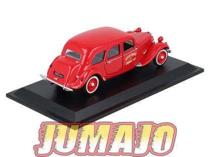 TRA1 Voiture 1/43 Atlas NOREV Traction 11 Familiale des pompiers d'Azé 1955