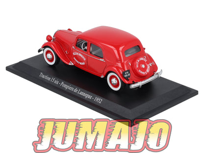 TRA27 Voiture 1/43 Atlas NOREV Traction 15 Six Pompiers De Lannepax 1952