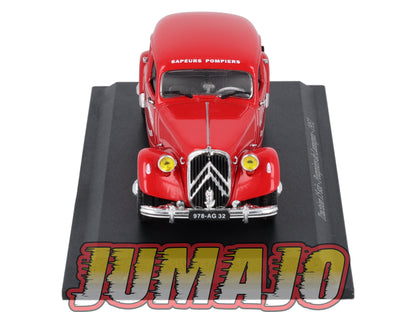 TRA27 Voiture 1/43 Atlas NOREV Traction 15 Six Pompiers De Lannepax 1952