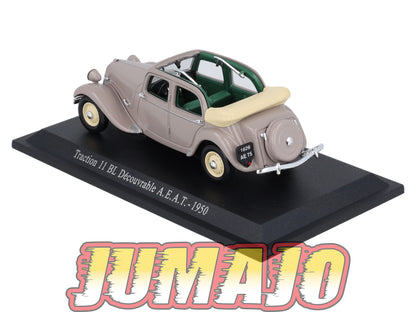TRA44 Voiture 1/43 Atlas NOREV Traction 11  BL Découvrable A.E.A.T 1950