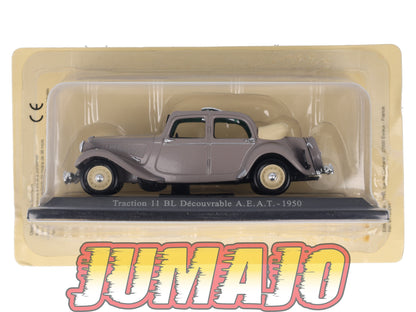 TRA44 Voiture 1/43 Atlas NOREV Traction 11  BL Découvrable A.E.A.T 1950