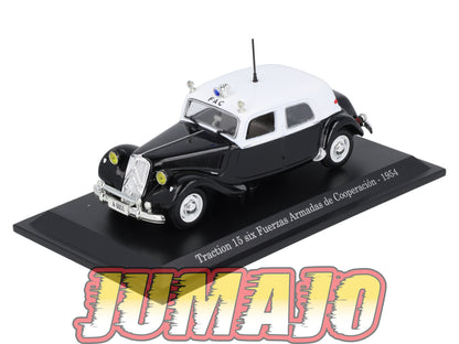 TRA51 Voiture 1/43 Atlas NOREV Traction 15 Six Fuerzas Armadas de Cooperacion 1954