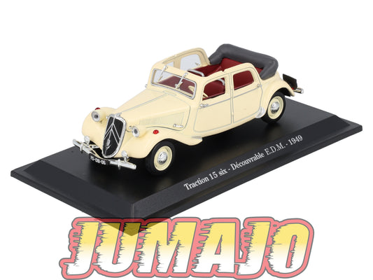 TRA7 Voiture 1/43 Atlas NOREV Traction 15 six découvrable E.D.M 1949