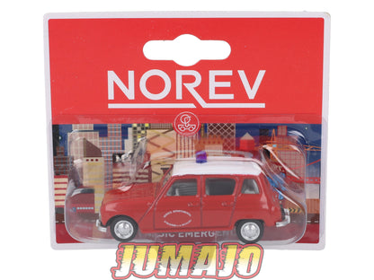 TRI110 4 X 3 inches 1/64 NOREV : Citroen DS gendarmerie, Renault 4L pompier