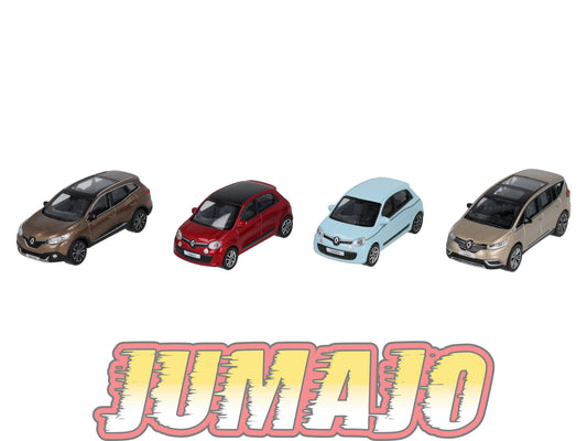 TRI119 Lot 4 X 3 inches 1/64 RENAULT NOREV Kadjar, 2 Twingo & Espace