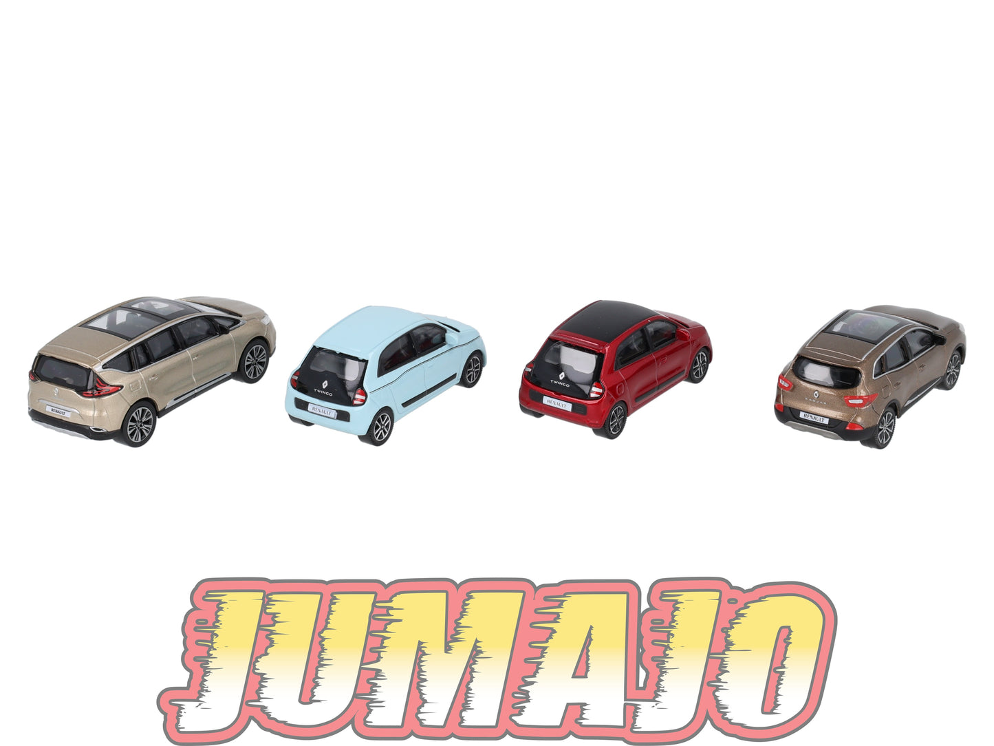 TRI119 Lot 4 X 3 inches 1/64 RENAULT NOREV Kadjar, 2 Twingo & Espace