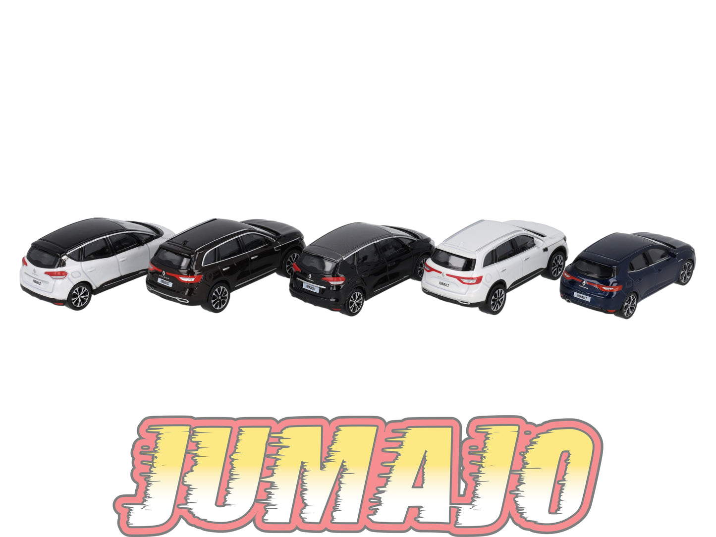 TRI124 Lot 5 X 3 inches 1/64 RENAULT NOREV 2 Koleos , 2 Scénic , 1 Mégane