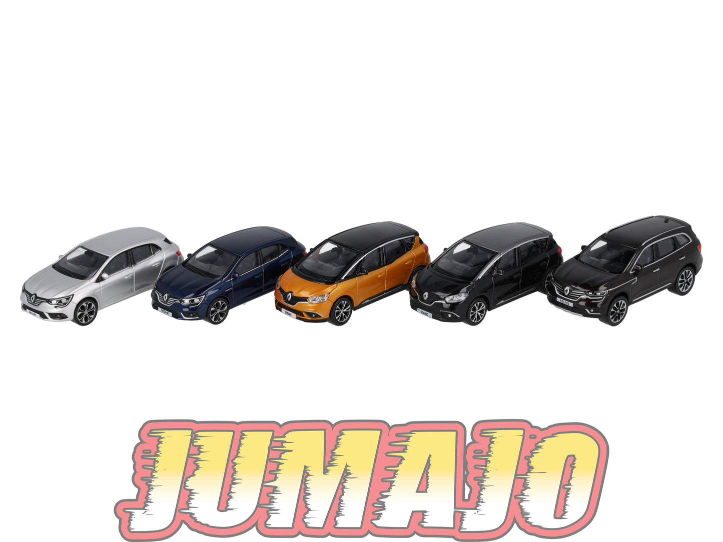 TRI73 Lot 5 X 3 inches 1/64 RENAULT NOREV Koleos , 2 Scénic , 2 Mégane