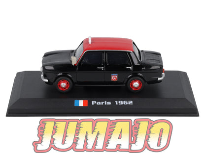 TX120 Voiture 1/43 AMERCOM TAXIS DU MONDE : Simca 1000 Paris 1962