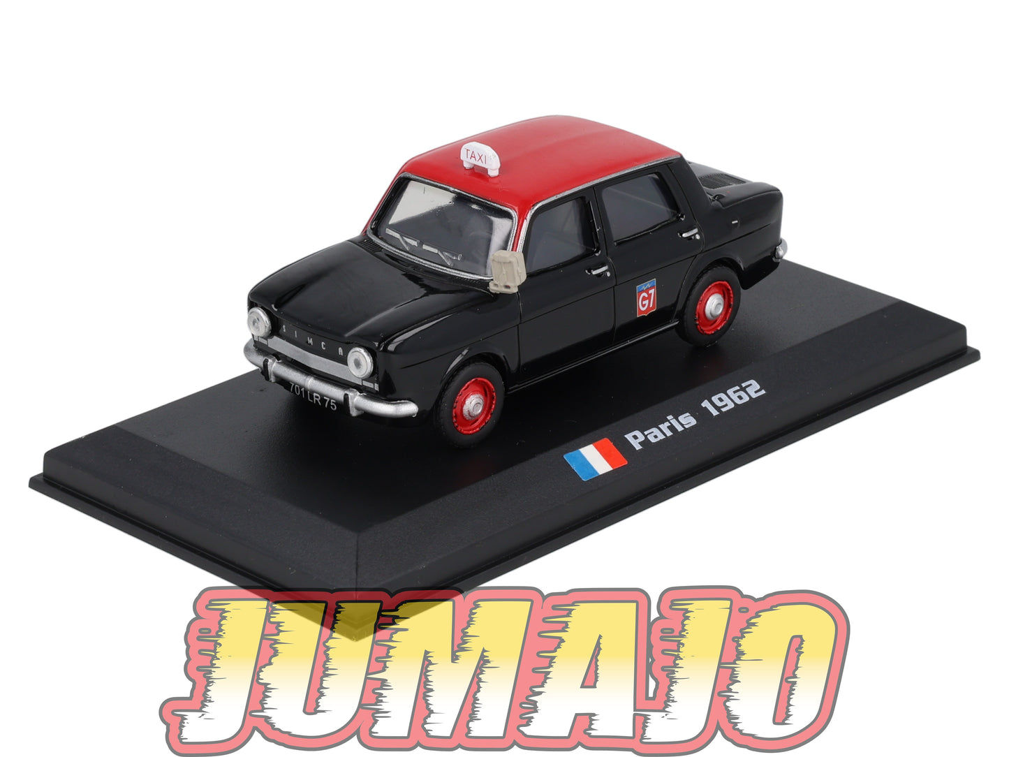 TX120 Voiture 1/43 AMERCOM TAXIS DU MONDE : Simca 1000 Paris 1962