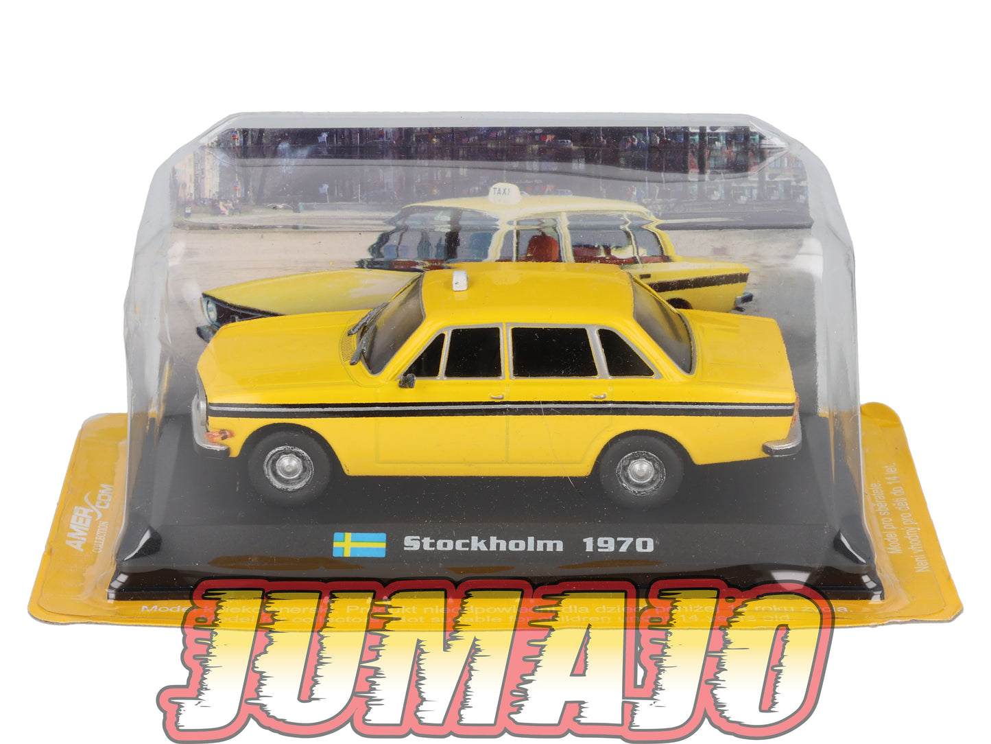 TX121 Voiture 1/43 AMERCOM TAXIS DU MONDE : Volvo 144 Stockholm 1970