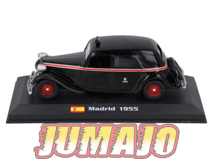 TX122 Voiture 1/43 AMERCOM TAXIS DU MONDE : Citroen traction Avant Madrid 1955
