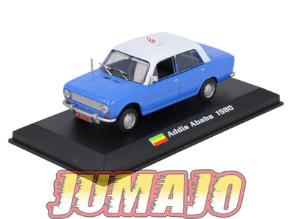 TX128 Voiture 1/43 AMERCOM TAXIS DU MONDE : Lada 1200 Addis Ababa 1980