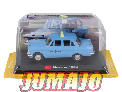 TX130 Voiture 1/43 AMERCOM TAXIS DU MONDE : Moskwicz 408 Moscow 1964