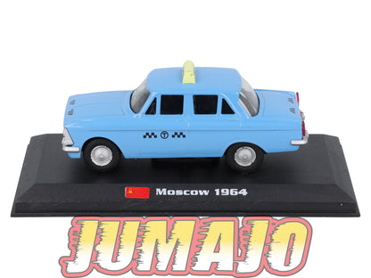 TX130 Voiture 1/43 AMERCOM TAXIS DU MONDE : Moskwicz 408 Moscow 1964