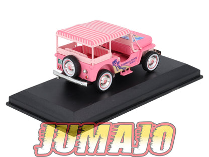 TX17 Voiture 1/43 IXO/Altaya TAXIS DU MONDE : JEEP Surrey Nassau 1960 (Rose)
