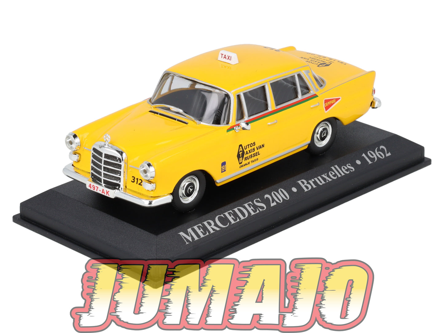 TX37 Voiture 1/43 IXO/Altaya TAXIS DU MONDE : MERCEDES 200 Bruxelles 1962