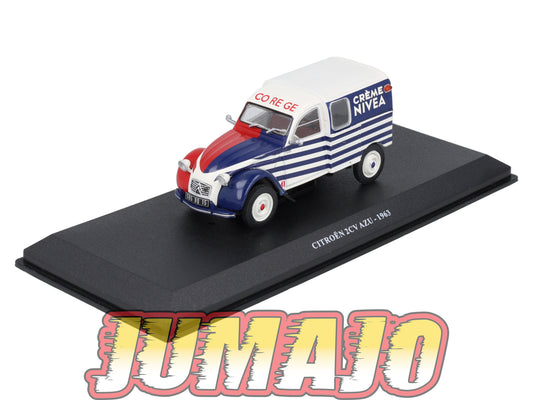 UTC17 Voiture 1/43 IXO Altaya Utilitaire CITROEN 2CV AZU 1963 Crème Nivea