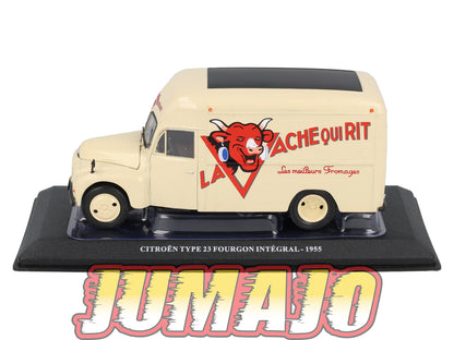 UTC23 Voiture 1/43 IXO Altaya Utilitaire Citroën Type 23 Fourgon Intégral La Vache Qui Rit 1955