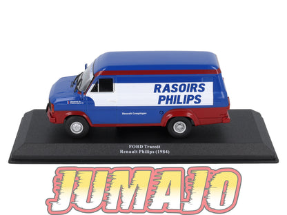 VAR15 Voiture 1/43 ALTAYA Rallye d'assistance FORD Transit Renault Philips 1984