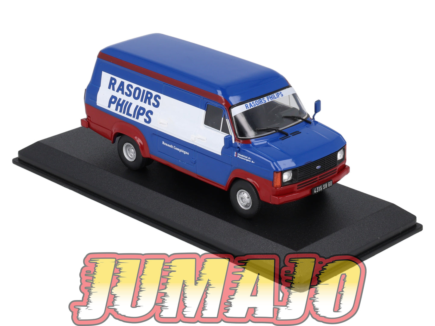 VAR15 Voiture 1/43 ALTAYA Rallye d'assistance FORD Transit Renault Philips 1984