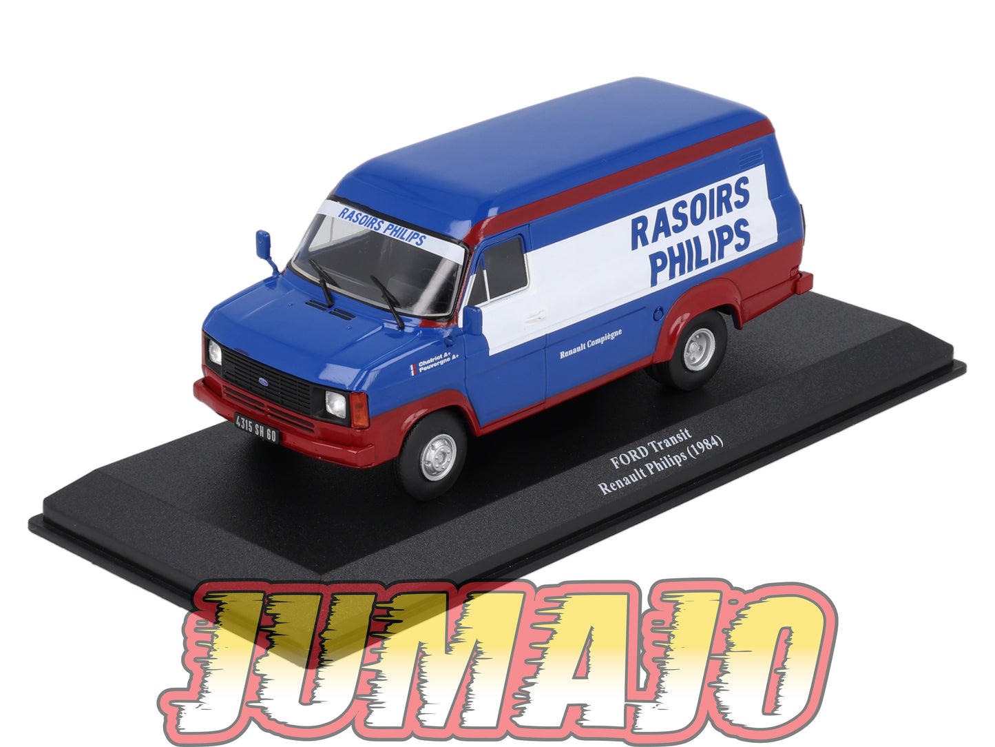 VAR15 Voiture 1/43 ALTAYA Rallye d'assistance FORD Transit Renault Philips 1984
