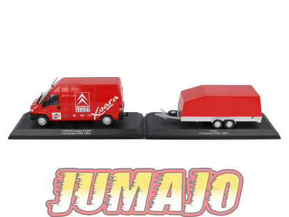 VAR3 Voiture 1/43 ALTAYA Rallye d'assistance CITROËN Jumper 2.8 HDI 2001 + Remorque Citroen Sport WRC