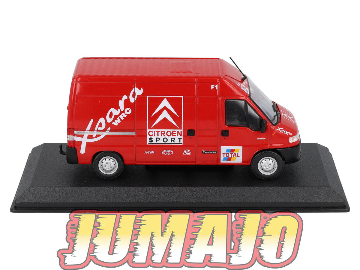 VAR3 Voiture 1/43 ALTAYA Rallye d'assistance CITROËN Jumper 2.8 HDI 2001 + Remorque Citroen Sport WRC