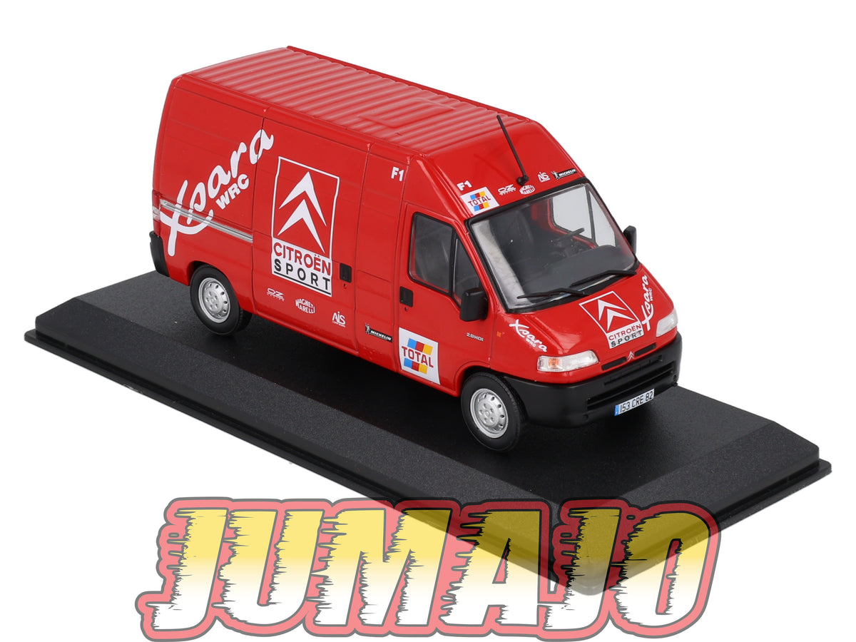 VAR3 Voiture 1/43 ALTAYA Rallye d'assistance CITROËN Jumper 2.8 HDI 2001 + Remorque Citroen Sport WRC